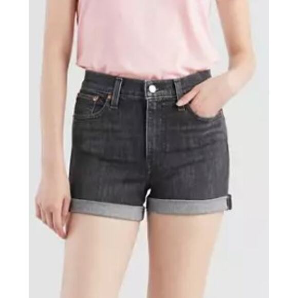 LEVI'S Wedgie Short Faded Black Denim Shorts Womens Style # 523600023 Size 29 - Picture 1 of 9